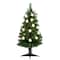 4ft. Fiber Optic Warm White Ornament LED Lights Pine with Mixed Tips Artificial Christmas Tree